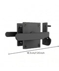 KiBcsLic Heavy Duty Sliding Bolt Gate Latch-Weather Resistant, Latch with Double-Sided Handle, for Gates, Wooden Fences, Homeowners, Black, size 18.3cm