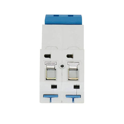 Front view of Compact Miniature Circuit Breaker For Low Voltage DZ47-63 2 Pole 40A 400V DIN Rail Mount Protects Your Electrical System