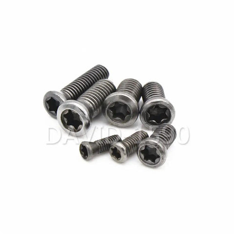 Premium Grade 12.9 Torx Head Machine Screws For CNC Lathe Tool Holders And Carbide Indexable Insert Clamping Bolts, assorted sizes.