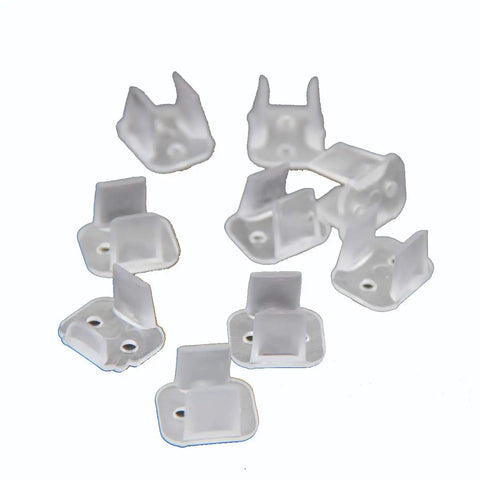 Must Have LED Neon Mounting Clips Pack 200 Durable PVC Fixing Clips For 6mm Neon Flex Strips Clear Transparent Reusable