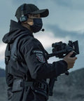 Person using Lightweight Gimbal Support Vest For Long Shoots With Ergonomic Comfort And Expanded Contact Points Secure Dual Handles.