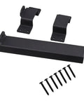7.5-Inch Slide Bolt Gate Latch Padlockable 7.5-Inch Slide Bolt black steel latch parts with mounting brackets and screws