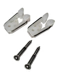 Flexible Door Catch 1-1/4 Inch for Home Cabin Boat Doors with screws, weather resistant white marine-grade hardware, USA made
