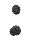 Georgian Style Front Door Deadbolt Lock In Aged Bronze Easy Install Single Cylinder Keyed Entry Built Tough For Home Security
