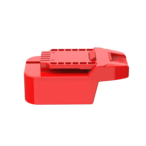 Side view of Adapter For Bauer 20V Cordless Tools To Run Milwaukee M18 Red Slider Lithium Batteries, Adapter Only