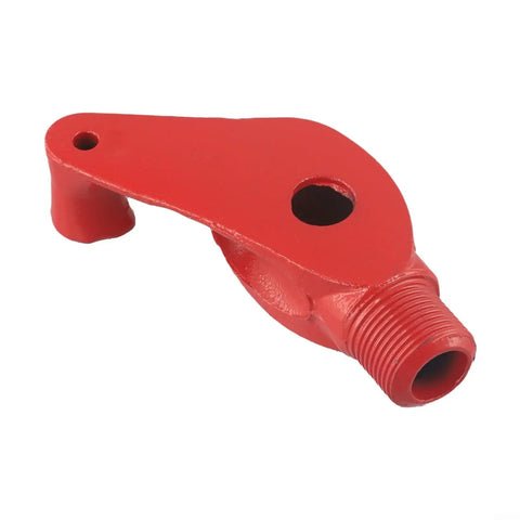 Heavy Duty Steel Manual Pipe Bender For Copper, Galvanized Iron And Wire Tubes. Red metal pipe bender part showing joining end.