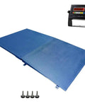 Built Tough Digital Floor Scale With Smooth Roll Ramp For Warehouse Pallet Jacks And Carts, 1000 Lb NTEP Certified Platform with indicator and sensor feet.