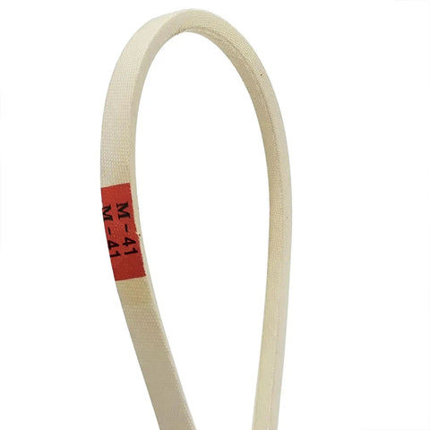 41 Inch Outer Girth Industrial M41 Sewing Machine V Belt With Rubber Triangle Profile shown looped in a white background