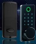 Hassle Free Biometric Smart Deadbolt Lock Delivers Snappy Fingerprint Scanning And Slick Keypad Access for secure front door entry.