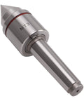 Side view of silver MT3 heavy-duty live tailstock center with 60° point for wood and metal lathe