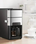Smooth Operator Bean To Cup Coffee Maker With Built In Grinder Stainless Steel Fully Automatic Programmable Espresso Brewer in kitchen.