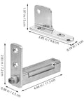 Heavy Duty Refrigerator Door Closer With Adjustable Metal Pivot Hinge Replacement For Freezer Doors Smooth Self Closing Fridge Hinge Accessory