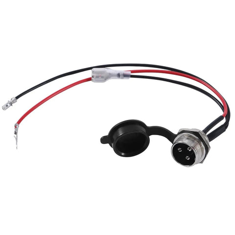 3 Pin 3 Wire Charger Port Replacement For Razor Crazy Cart XL DLX Shift Ground Force Drifter Go Kart Dune Buggy E325 E300 E200 E175 E100 Kids Electric Scooter And E Scooter Charging Parts