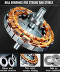 Close-up of ball bearings showcasing strong and stable silicon steel structure for Freaking Smooth Heavy Duty Three Blade Ceiling Fan With Wireless Remote Control And Rock Solid Quiet Operation For Indoor Outdoor Spaces Like Large Patios Or Bedrooms In Sleek Black Finish.