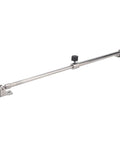 Stainless steel boat hatch window adjuster rod with sliding lock, mirror-polished finish and mounting brackets