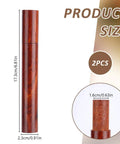 Premium Vintage Hardwood Incense Tube Set Dual Pack Storage Case For Aromatherapy Essentials, showing size details 6.81x0.91 in.