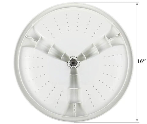 Upgraded Lifetime Wash Plate Compatible With Whirlpool Washer W10902814 W108396887 16-inch top view