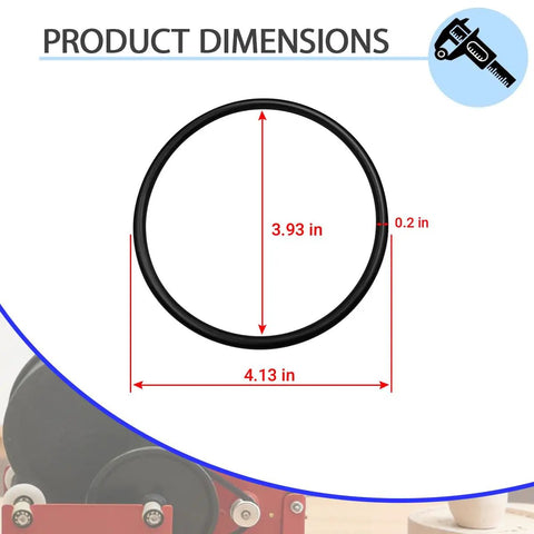 Rock Tumbler Drive Belt For Thumler's A-R1, A-R2, A-R3, A-R6, A-R12 And Model B401 Tumblers, 4.13 inch diameter