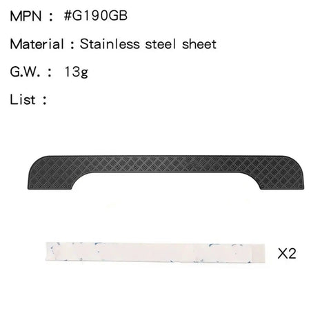 Stainless Steel Checkered Plate Roof And Body Protection Kit for H8H with steel sheet marked G190GB, showing design details.