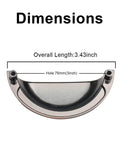 Dimensions of 3 Inch Bin Cup Drawer Cabinet Pulls In Antique Copper Finish, 10 Pack Kitchen Cabinet Hardware