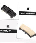 Black and beige Universal Indoor Bike Brake Pads for stationary cycles, made of PP, easy to install.