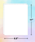 Dark Fabric Heat Transfer Paper For Inkjet And Laser Printers 20 Sheets 8.5x11 shown with dimensions on pastel background