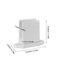 2 Pack Retractable Awning Crank Bracket for RV Camper and Patio Shades with dimensions marked for easy install.