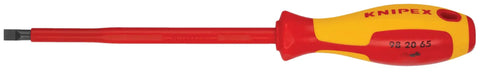 Single screwdriver from Six Piece 1000V Insulated Slotted And P1 P2 Screwdriver Set For Electrical Work Featuring 3/32, 5/32, 7/32 And 1/4 Inch
