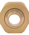Brass Crimp Swivel Adapter For Pex To Male Threaded Connection Three Quarter Inch To One Inch NPSM No Fuss Pex And Pe Rt Pipe Fittings Copper Crimp Ring Or Stainless Clamp Compatible UC529LFA, front view