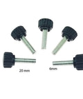 20 Piece M6 Thumb Screws Set With Knurled Grip Knobs For Machinery Latches And Equipment Threaded Screws With Storage Case.