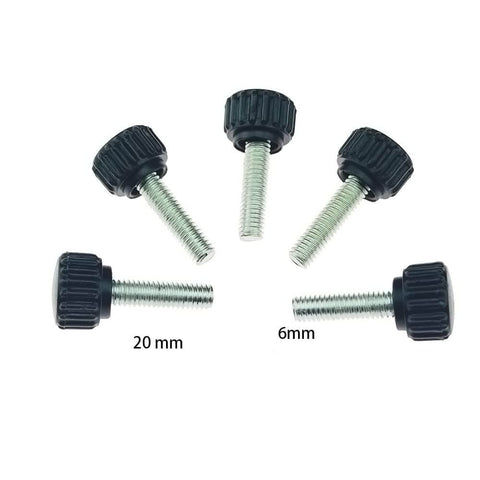 20 Piece M6 Thumb Screws Set With Knurled Grip Knobs For Machinery Latches And Equipment Threaded Screws With Storage Case.