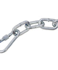 Heavy Duty 55 Gallon Drum Lifter Ring With Pivoting Fork Pockets, Painted Carbon Steel Design For Easy Industrial Material Handling Holds Up To 1200 Lbs chain link with carabiner