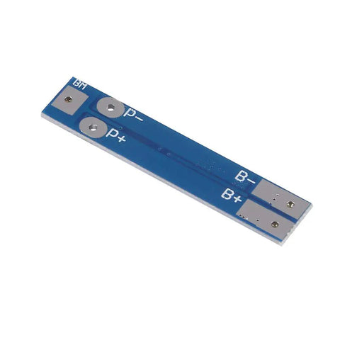 Rock Solid 2S BMS Protection Board For 7.4V 8.4V Lithium Ion Batteries Heavy Duty 8A Charge Balancer PCB on a blue circuit board.