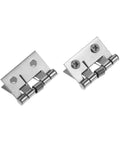Rotating Concealed Door Hinge Set Stainless Steel Spring Butt Hinges For Cabinets And Drawers 10 Pieces Silver Finish 4 Hole Mount