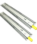 Beefed Up Heavy Duty Full Extension Drawer Slides Pair With Lock 32 Inch Three Section Ball Bearing Drawers Cold Rolled Steel Tracks