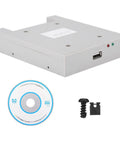 1.44MB USB Floppy Drive Emulator With 32-Bit CPU For Industrial Controls, High-Performance USB SSD Floppy Emulator, 34-Pin Interface, No-Fuss Plug And Play Installation, Secure Data Handling And Reliable Legacy Drive Simulation, white unit with USB port and install parts