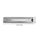 Two Pack Stainless Steel Drawer Slides, Bottom Mounted Concealed Under-Drawer Guides, Heavy Duty, Smooth Glide, Durable Cabinet Hardware, No Exposed Rails, Easy Install, Professional Grade, 25cm x 5.1cm