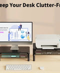 Ergonomic Monitor Stand Riser With Metal Mesh Drawer And Phone Holder Height Adjustable At 4.13 4.92 And 5.71 Inches Go To Desk Organizer For Computer Laptop Printer And Notebook