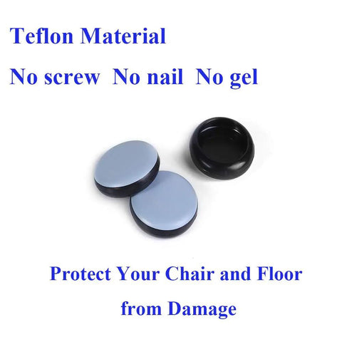 24 Pack 1 Inch Round Chair Leg Sliders Floor Protectors For Carpet Hardwood Tile Slick Glide Furniture Movers No Scratches Quiet Move Durable Glide Aids For Chairs And Sofas