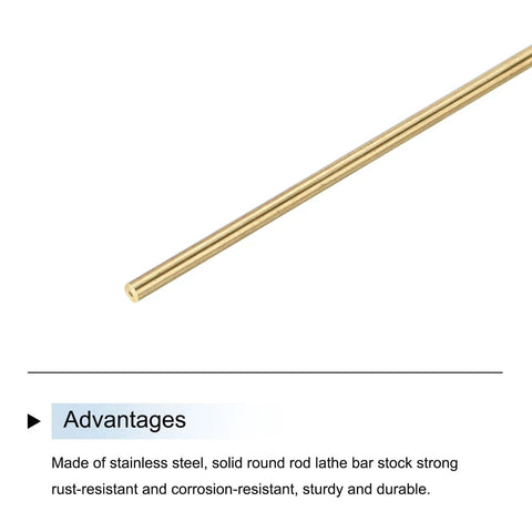 Top Tier 10 Pack Of 1Mm X 300Mm Solid Brass Round Rod Shaft Lathe Bar Stock For Diy Crafting And Model Building With Heavy Duty Build And Smooth Finish That Definitely Is The Real Deal - close-up of a solid brass rod