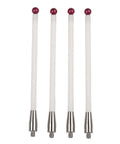ArtHoval 4 Pcs CMM touch probe styluses, front view; ceramic stems, Ø6mm balls, threaded shanks