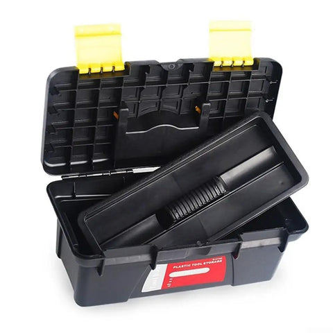 Lightweight 10 Inch Two Layer Plastic Toolbox For Organizing Tools And Small Machinery Parts Portable Tool Box Case With Ample Compartments