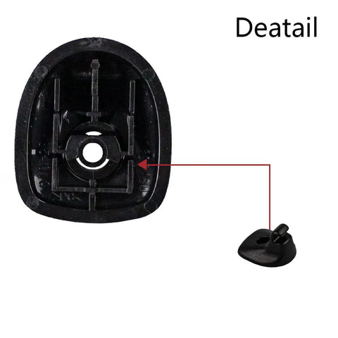 Close-up detail of Sun Visor Clip Replacement 1GW25DX9AA for Dodge Avenger and Chrysler Sebring, black plastic component.