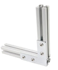 Ten Piece 1 Inch By 1 Inch L Corner Bracket Set For 1010 T Slot Aluminum Extrusions 90 Degree Right Angle Connectors installed view