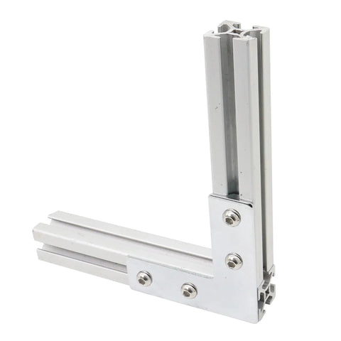 Ten Piece 1 Inch By 1 Inch L Corner Bracket Set For 1010 T Slot Aluminum Extrusions 90 Degree Right Angle Connectors installed view