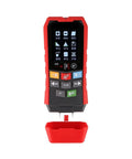 4 In 1 Wireless Stud Finder Wall Scanner Featuring Waterproof Probe For Dead-On Ac Voltage Wood Metal Cable Detection And Super Sensitive Pipe Blockade Location, Lithium Battery Powered with display and buttons.