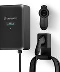 Next Level Smart Level 2 EV Charger 48 Amp Hardwired With Wifi And Bluetooth For Lightning Fast Top Ups Solar Ready Revenue Grade Meter UL Certified Includes 25 Foot J 1772 Connector Cord Indoors Or Out, with 25-foot J1772 connector and display.