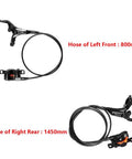 HB770 Hydraulic Disc Brakes For Mountain Bikes With 2 Piston Aluminum Alloy Left Front 800mm Hose Right Rear 1450mm Hose