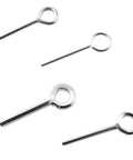 5 in 1 Ring Allen Wrench Set With 5/64 1/8 5/32 And 7/32 Inch Sizes, Solid Nickel Plated Steel, Includes Keychain For Push Bar Panic Exit Devices