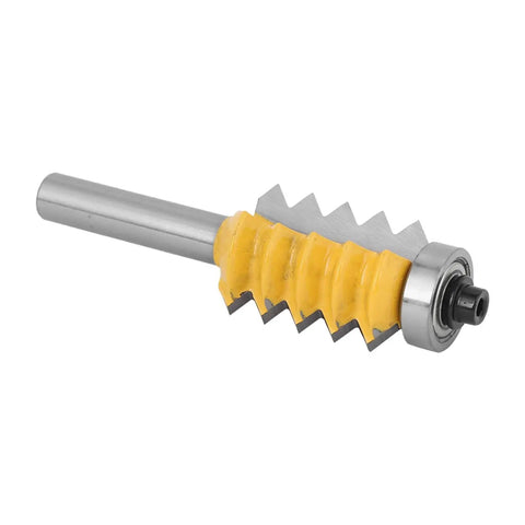 Top Notch 8 Shank High Quality Woodworking Router Bit For Stile Cutting, featuring a durable steel cutter head with yellow coating.